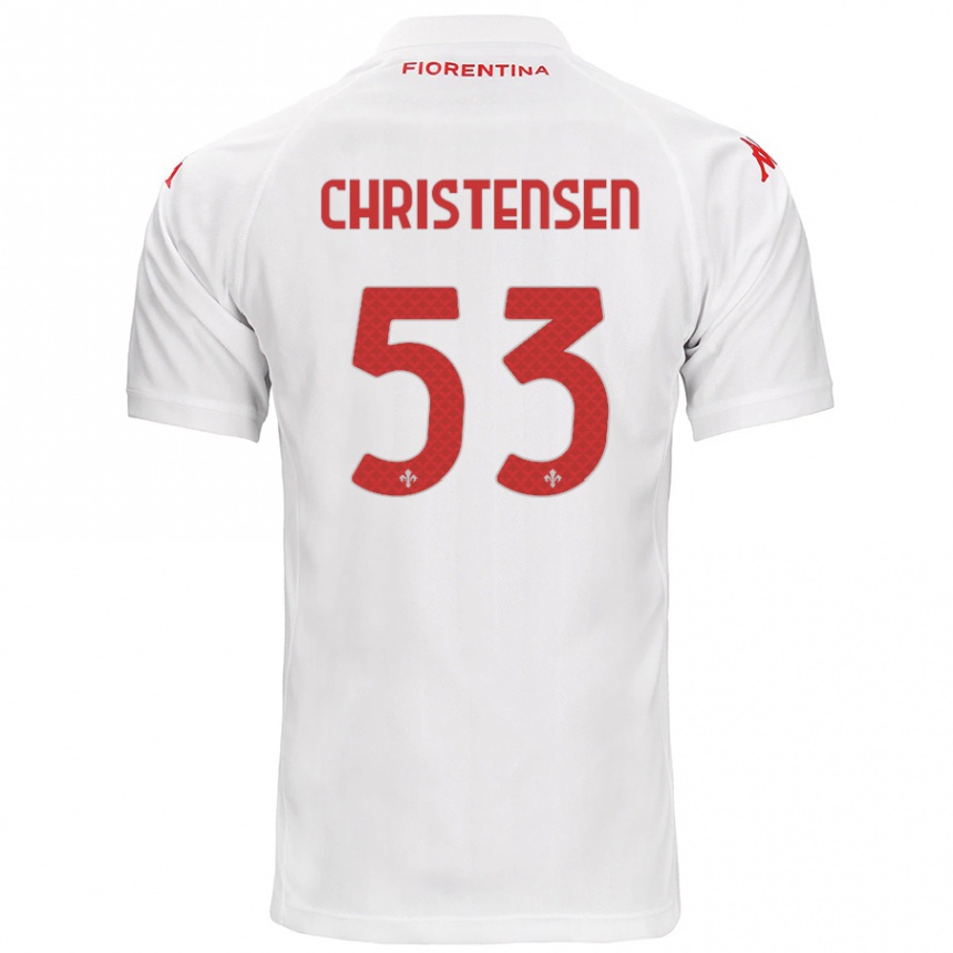 Niño Fútbol Camiseta Oliver Christensen #53 Blanco 2ª Equipación 2024/25 Argentina