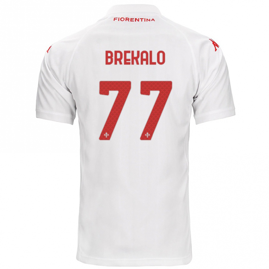 Niño Fútbol Camiseta Josip Brekalo #77 Blanco 2ª Equipación 2024/25 Argentina