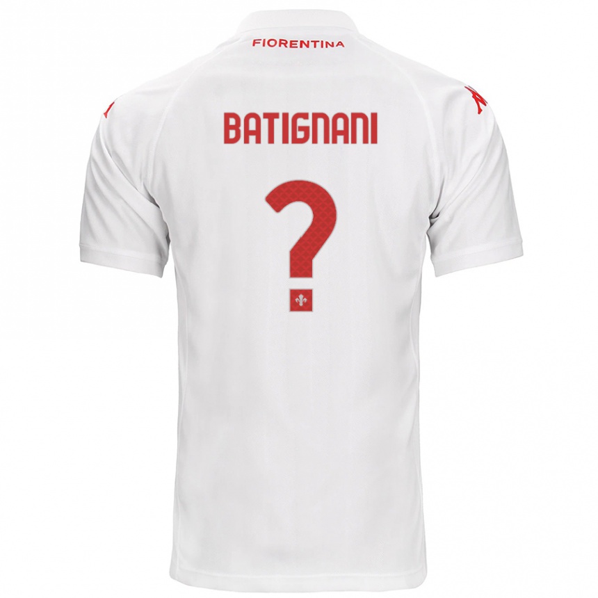 Niño Fútbol Camiseta Francesco Batignani #0 Blanco 2ª Equipación 2024/25 Argentina