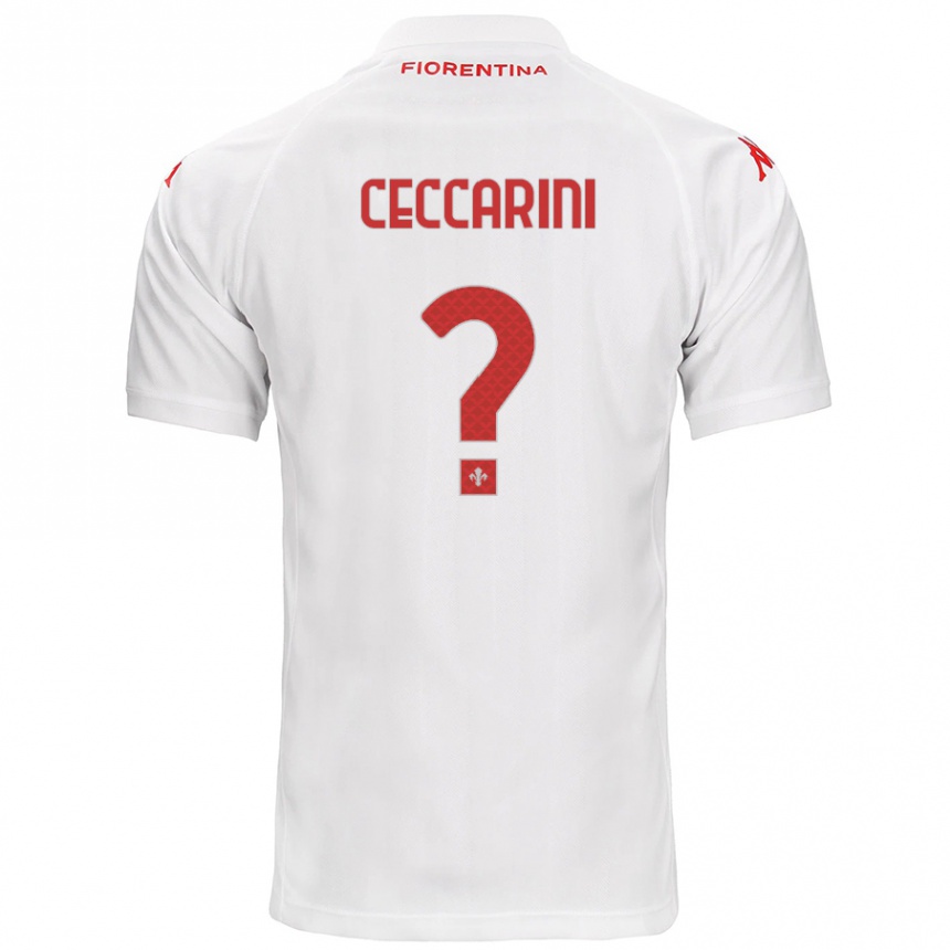 Niño Fútbol Camiseta Mattia Ceccarini #0 Blanco 2ª Equipación 2024/25 Argentina