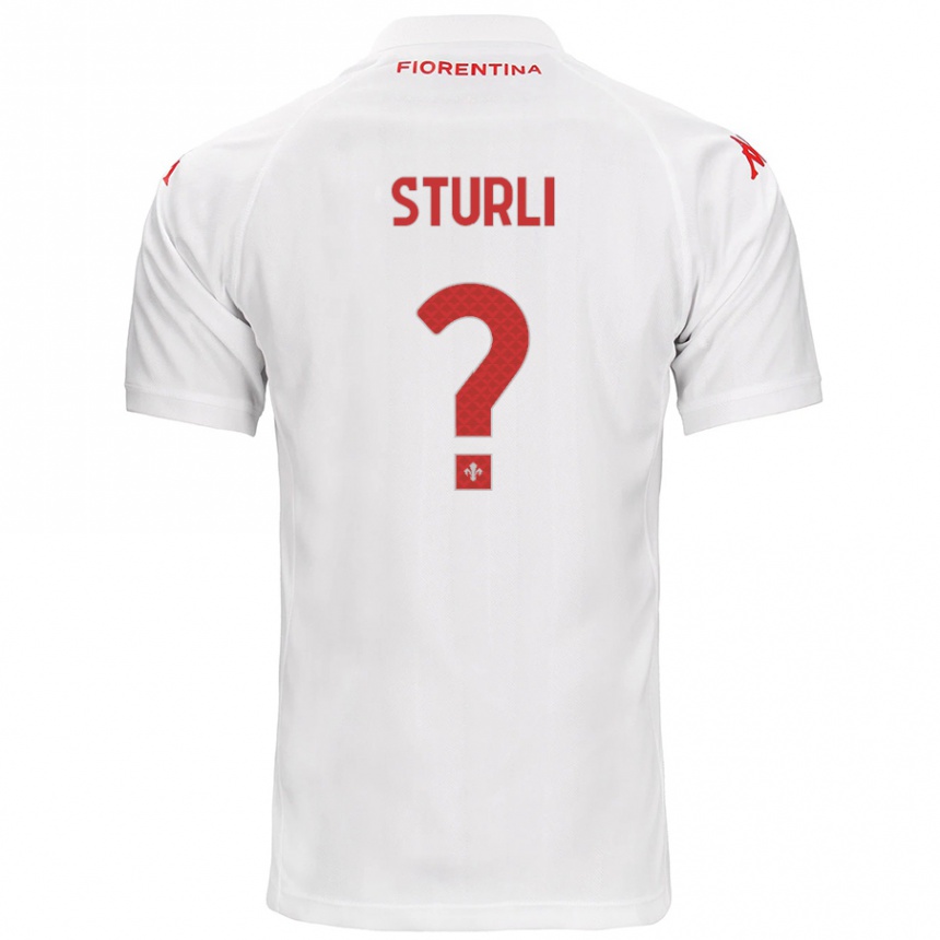 Niño Fútbol Camiseta Edoardo Sturli #0 Blanco 2ª Equipación 2024/25 Argentina