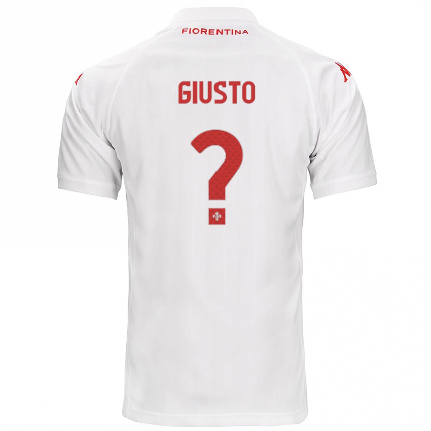 Niño Fútbol Camiseta Gabriele Giusto #0 Blanco 2ª Equipación 2024/25 Argentina