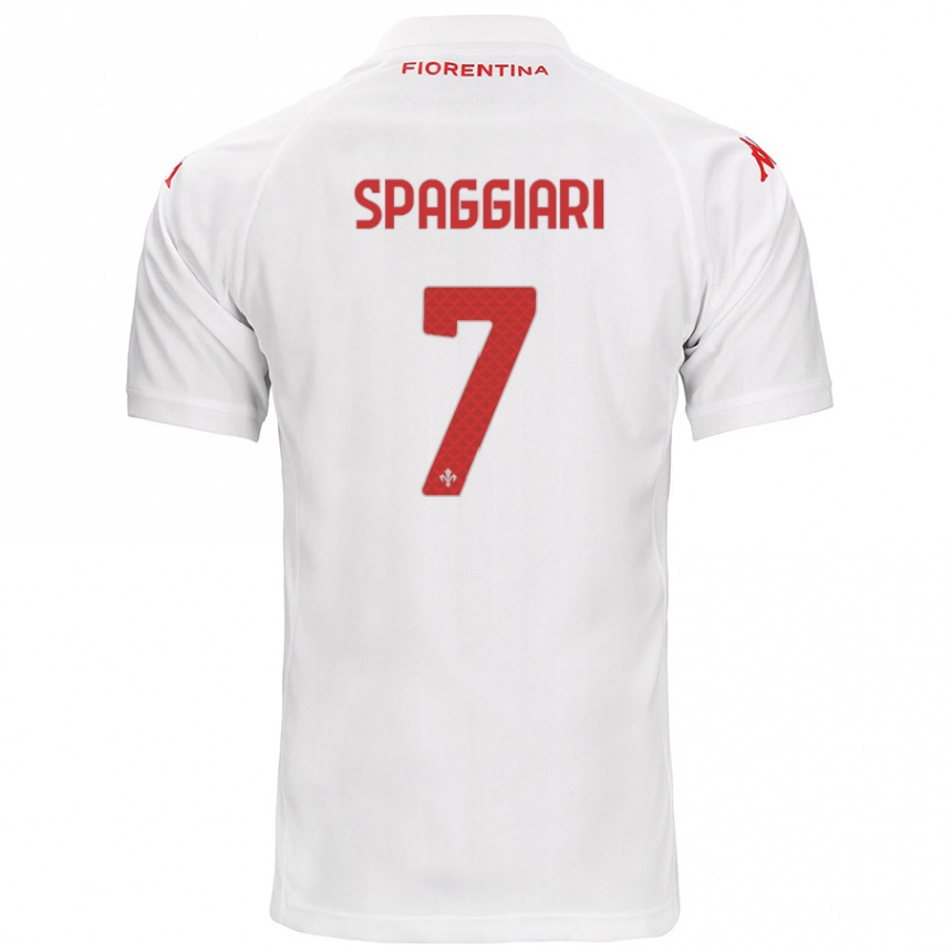 Niño Fútbol Camiseta Riccardo Spaggiari #7 Blanco 2ª Equipación 2024/25 Argentina