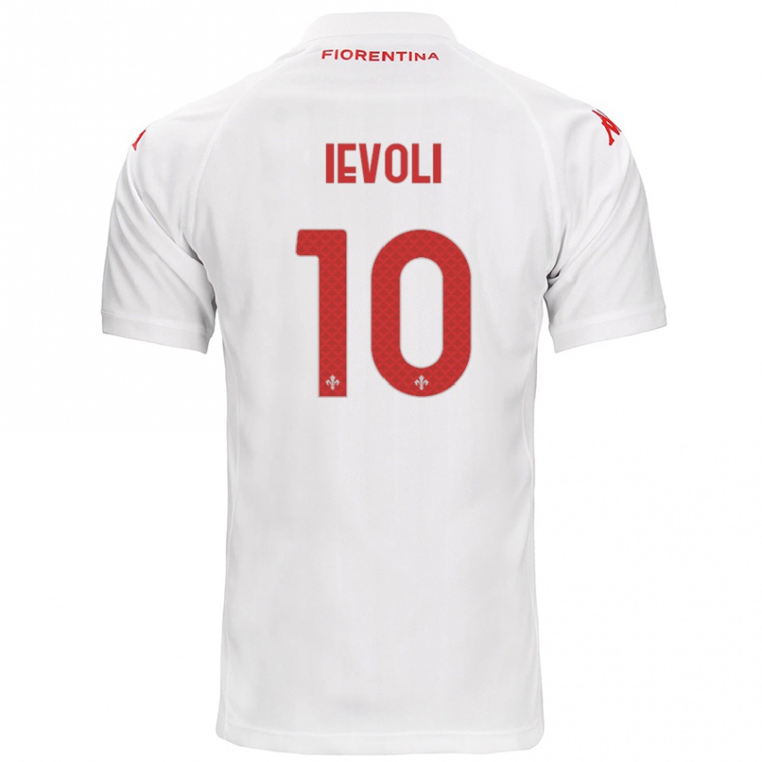 Niño Fútbol Camiseta Mattia Ievoli #10 Blanco 2ª Equipación 2024/25 Argentina