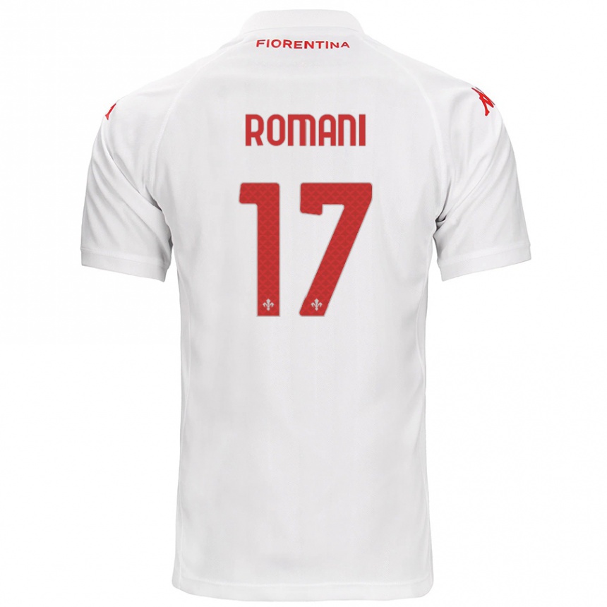 Niño Fútbol Camiseta Lorenzo Romani #17 Blanco 2ª Equipación 2024/25 Argentina