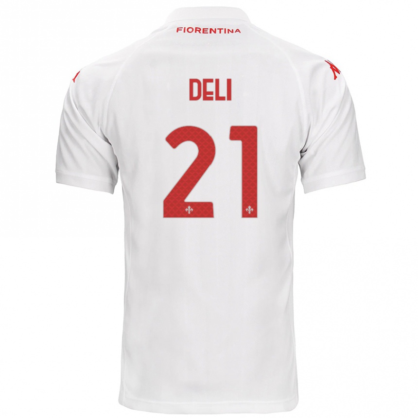 Niño Fútbol Camiseta Lapo Deli #21 Blanco 2ª Equipación 2024/25 Argentina