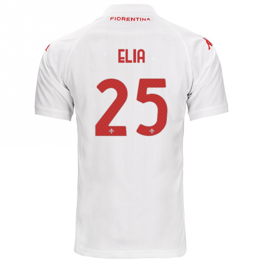 Niño Fútbol Camiseta Mirko Elia #25 Blanco 2ª Equipación 2024/25 Argentina