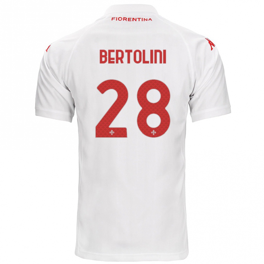 Niño Fútbol Camiseta Gabriele Bertolini #28 Blanco 2ª Equipación 2024/25 Argentina