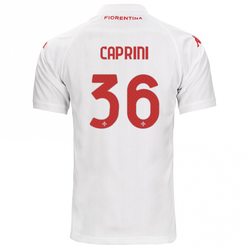 Niño Fútbol Camiseta Maat Daniel Caprini #36 Blanco 2ª Equipación 2024/25 Argentina