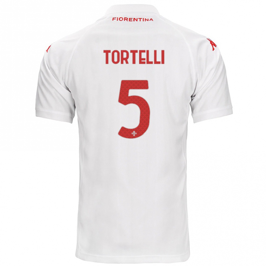 Niño Fútbol Camiseta Alice Tortelli #5 Blanco 2ª Equipación 2024/25 Argentina