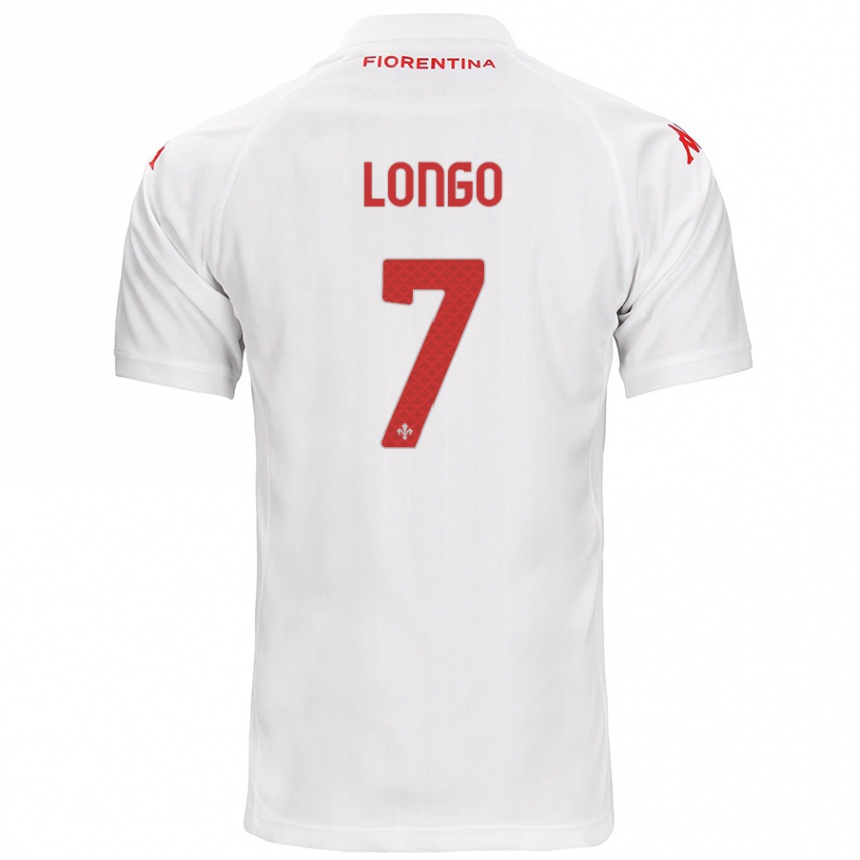 Niño Fútbol Camiseta Miriam Longo #7 Blanco 2ª Equipación 2024/25 Argentina