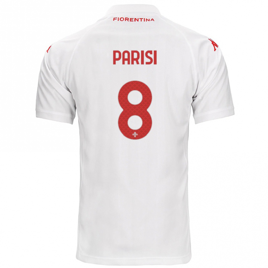 Niño Fútbol Camiseta Alice Parisi #8 Blanco 2ª Equipación 2024/25 Argentina