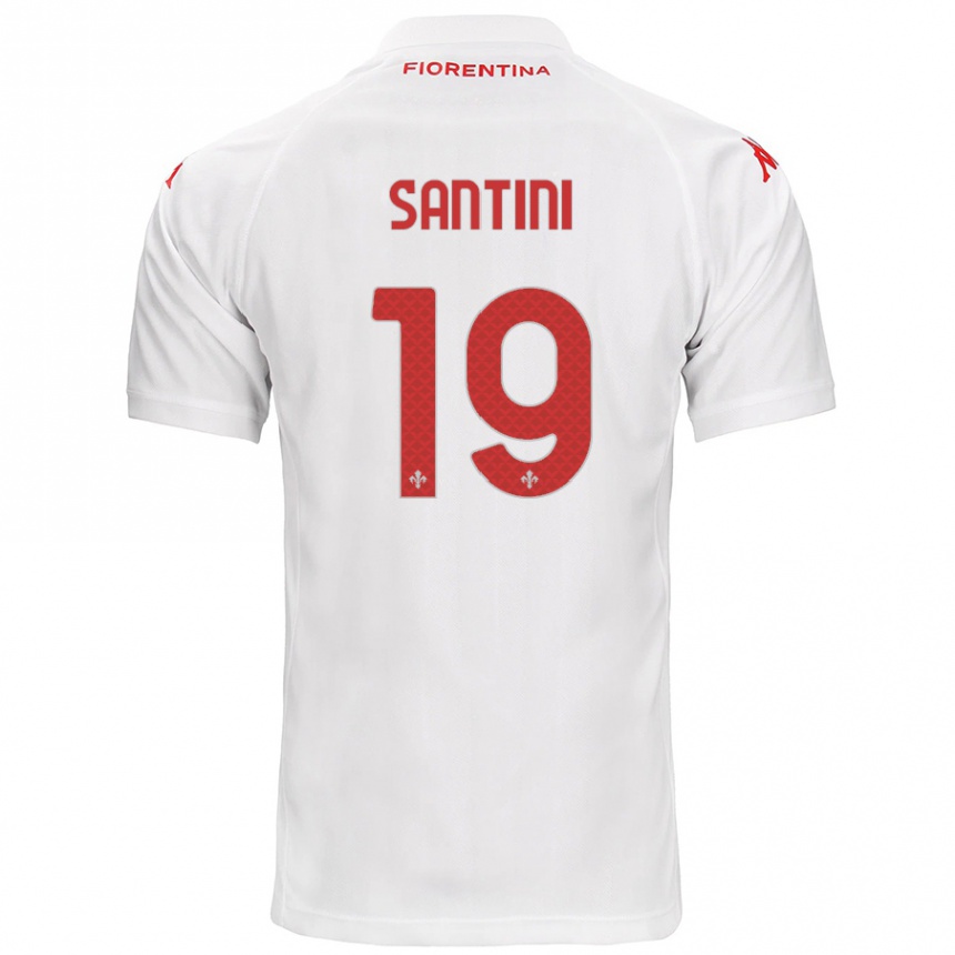 Niño Fútbol Camiseta Margherita Santini #19 Blanco 2ª Equipación 2024/25 Argentina