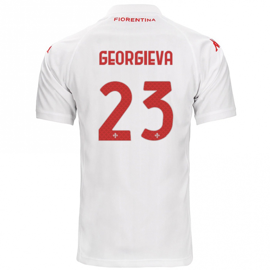 Niño Fútbol Camiseta Marina Georgieva #23 Blanco 2ª Equipación 2024/25 Argentina