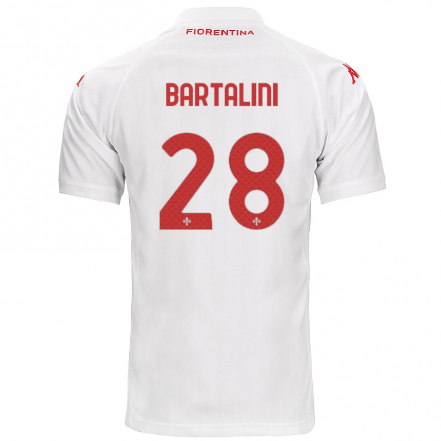 Niño Fútbol Camiseta Viola Bartalini #28 Blanco 2ª Equipación 2024/25 Argentina