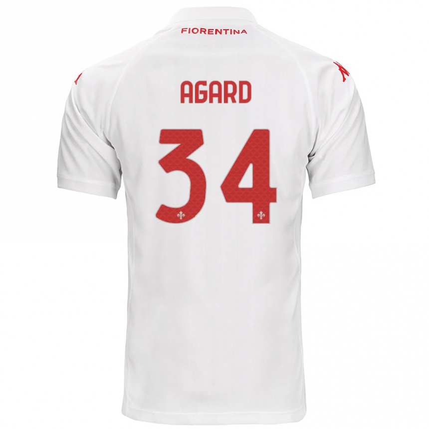 Niño Fútbol Camiseta Laura Agard #34 Blanco 2ª Equipación 2024/25 Argentina