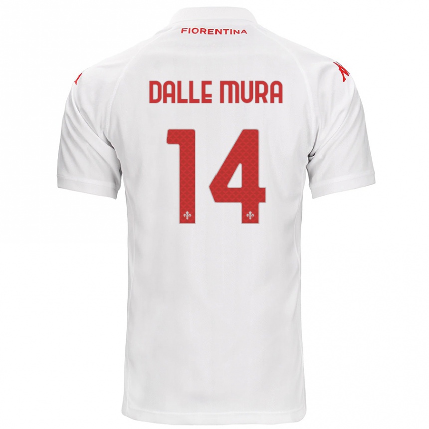 Niño Fútbol Camiseta Christian Dalle Mura #14 Blanco 2ª Equipación 2024/25 Argentina