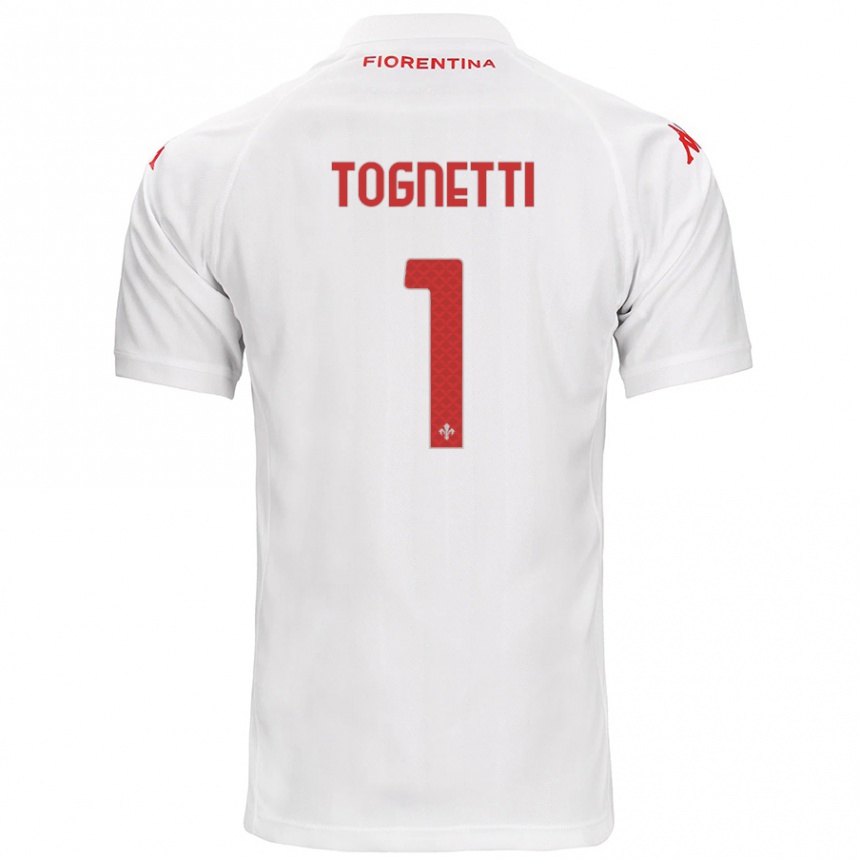 Niño Fútbol Camiseta Laerte Tognetti #1 Blanco 2ª Equipación 2024/25 Argentina