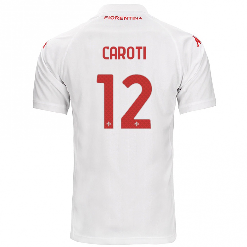 Niño Fútbol Camiseta Filippo Caroti #12 Blanco 2ª Equipación 2024/25 Argentina