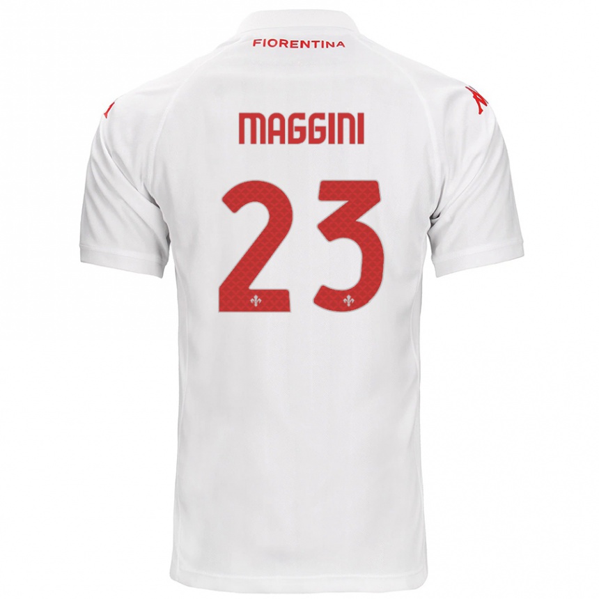 Niño Fútbol Camiseta Filippo Maggini #23 Blanco 2ª Equipación 2024/25 Argentina