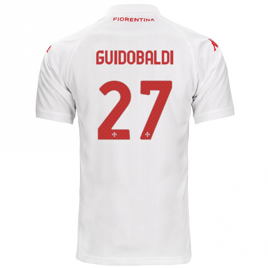 Niño Fútbol Camiseta Filippo Guidobaldi #27 Blanco 2ª Equipación 2024/25 Argentina