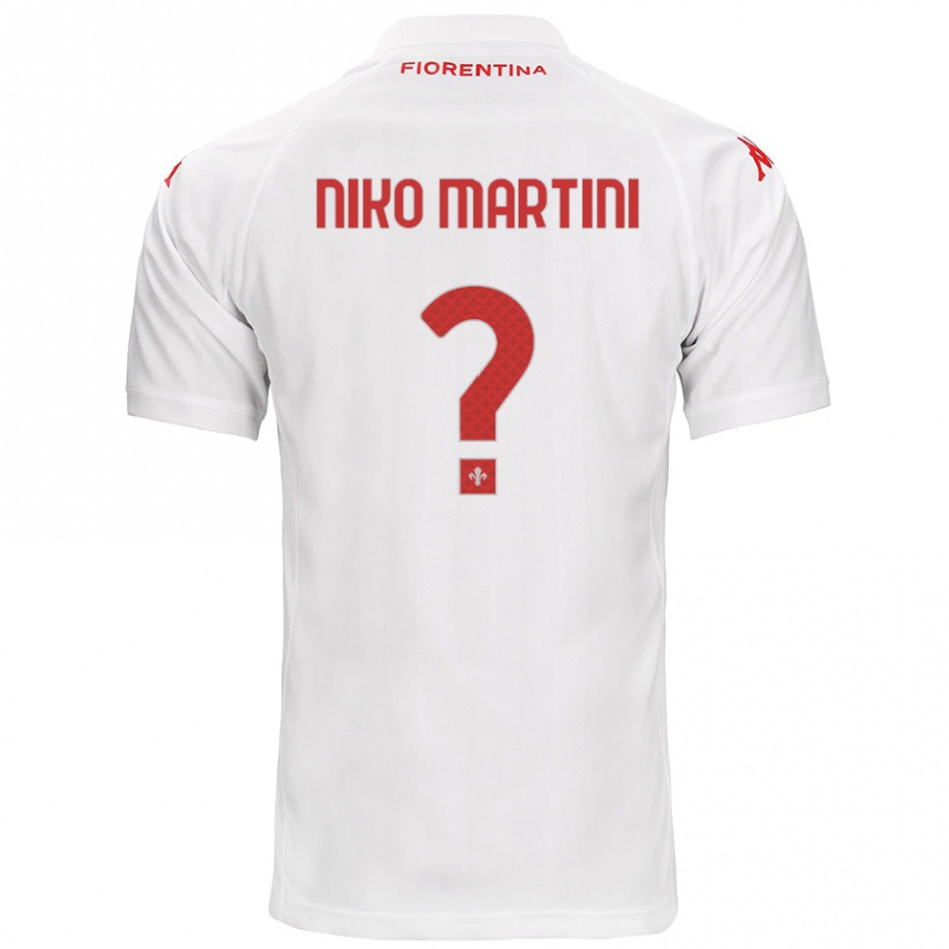 Niño Fútbol Camiseta Niko Martini #0 Blanco 2ª Equipación 2024/25 Argentina