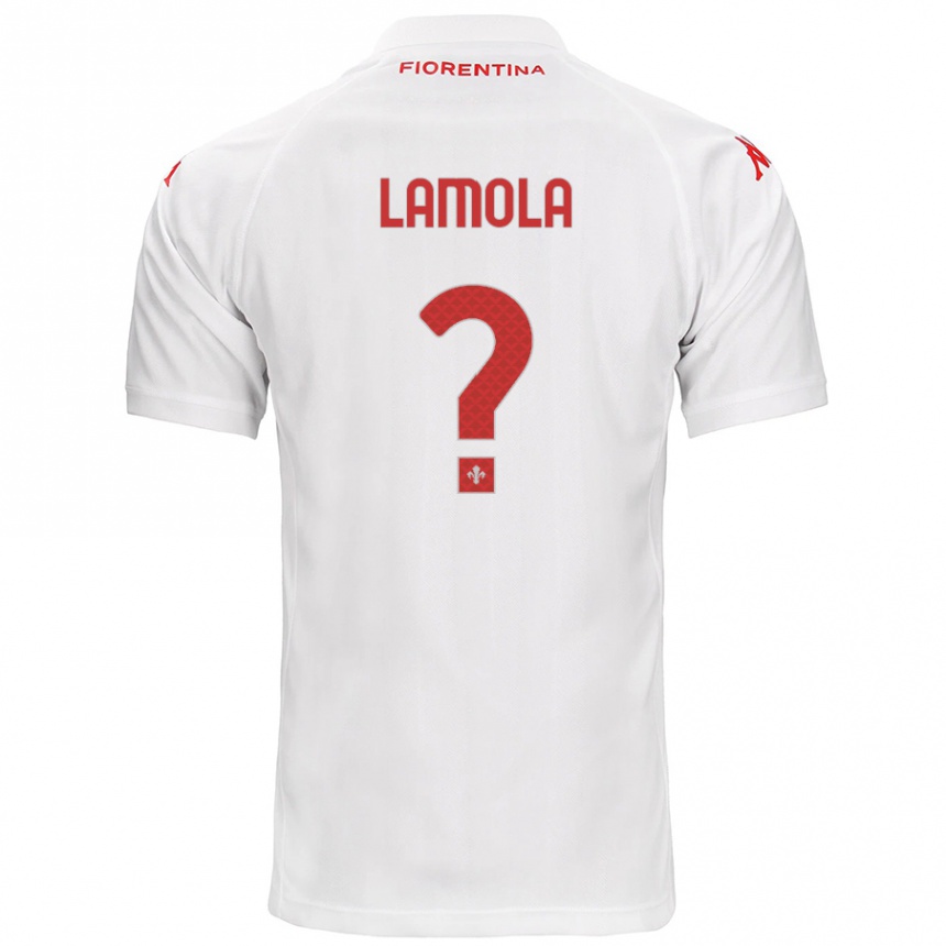 Niño Fútbol Camiseta Lorenzo Lamola #0 Blanco 2ª Equipación 2024/25 Argentina