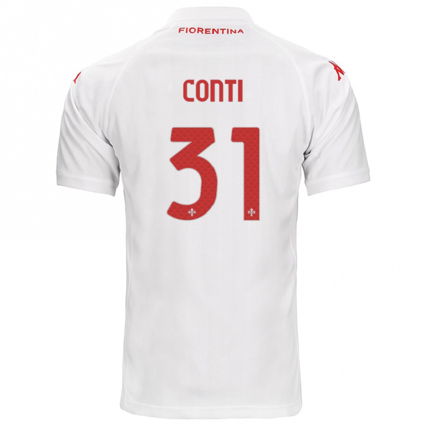 Niño Fútbol Camiseta Gabriele Conti #31 Blanco 2ª Equipación 2024/25 Argentina