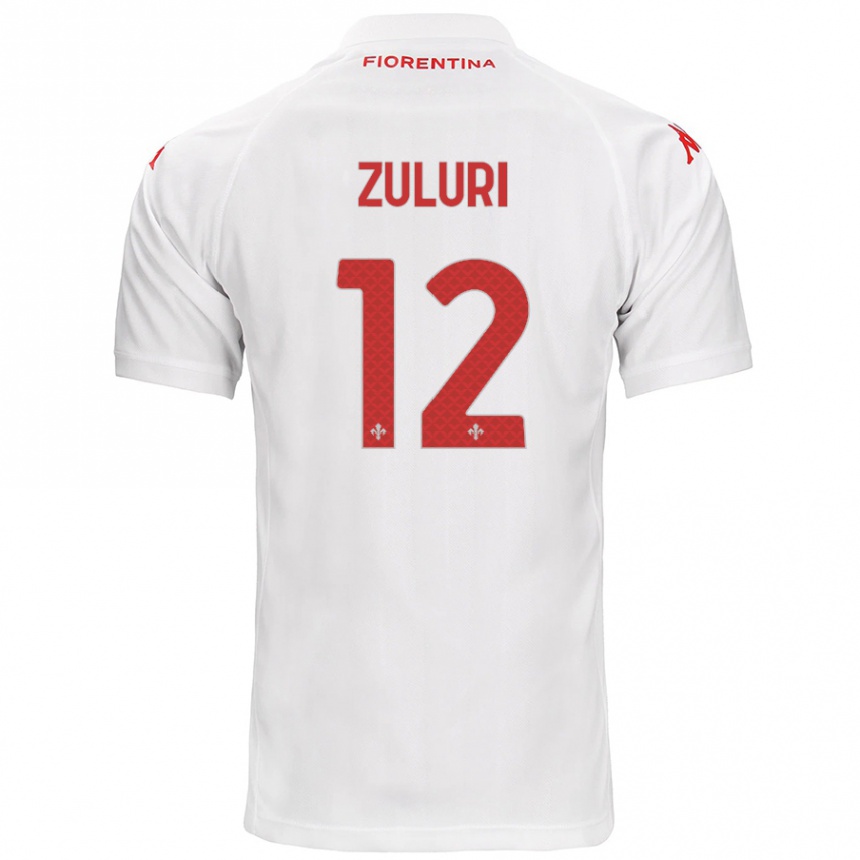 Niño Fútbol Camiseta Athena Zuluri #12 Blanco 2ª Equipación 2024/25 Argentina