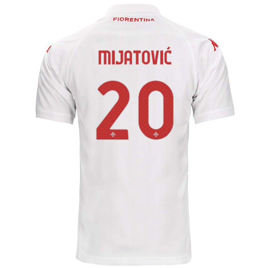 Niño Fútbol Camiseta Milica Mijatović #20 Blanco 2ª Equipación 2024/25 Argentina