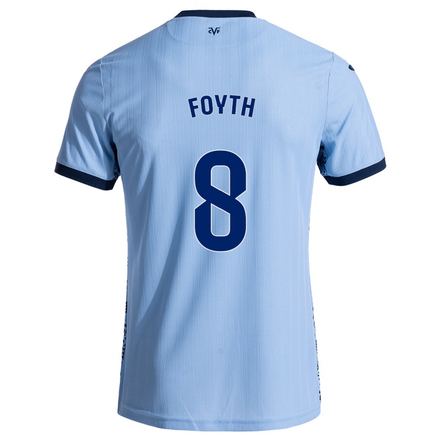 Niño Fútbol Camiseta Juan Foyth #8 Azul Cielo 2ª Equipación 2024/25 Argentina