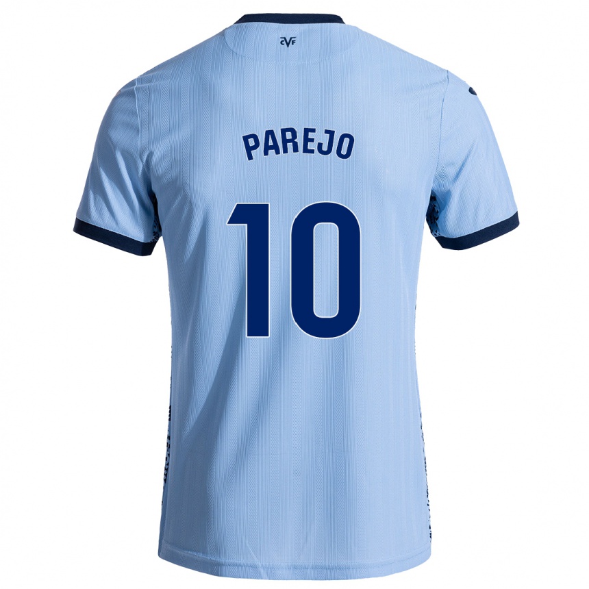 Niño Fútbol Camiseta Dani Parejo #10 Azul Cielo 2ª Equipación 2024/25 Argentina