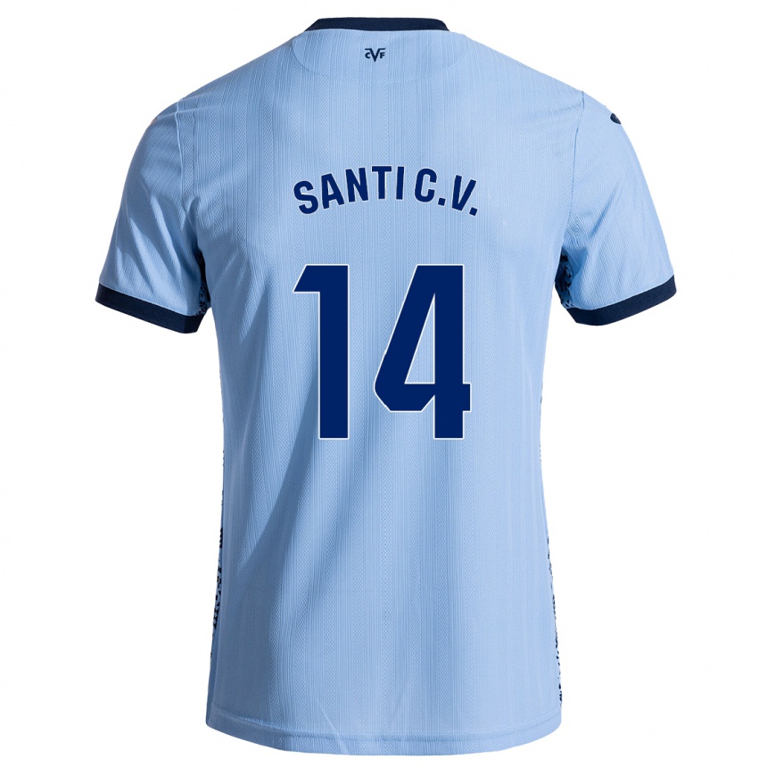 Niño Fútbol Camiseta Santi Comesaña #14 Azul Cielo 2ª Equipación 2024/25 Argentina