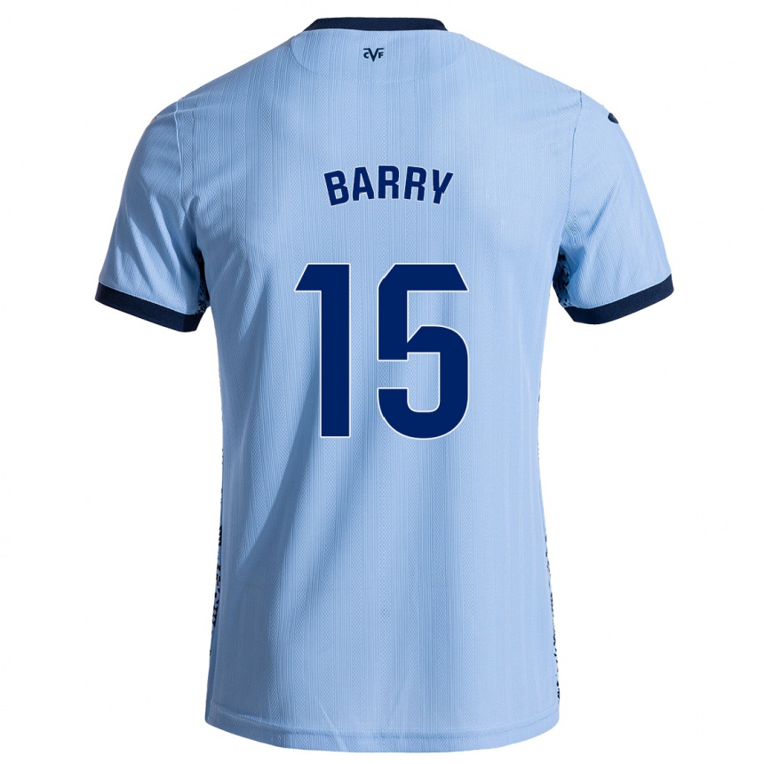 Niño Fútbol Camiseta Thierno Barry #15 Azul Cielo 2ª Equipación 2024/25 Argentina