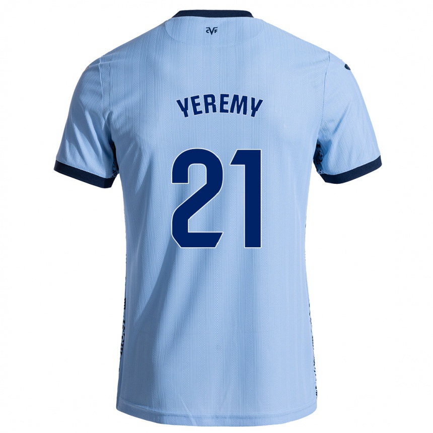 Niño Fútbol Camiseta Yéremy Pino #21 Azul Cielo 2ª Equipación 2024/25 Argentina