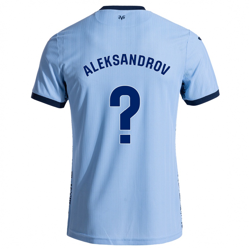 Niño Fútbol Camiseta Mykyta Aleksandrov #0 Azul Cielo 2ª Equipación 2024/25 Argentina