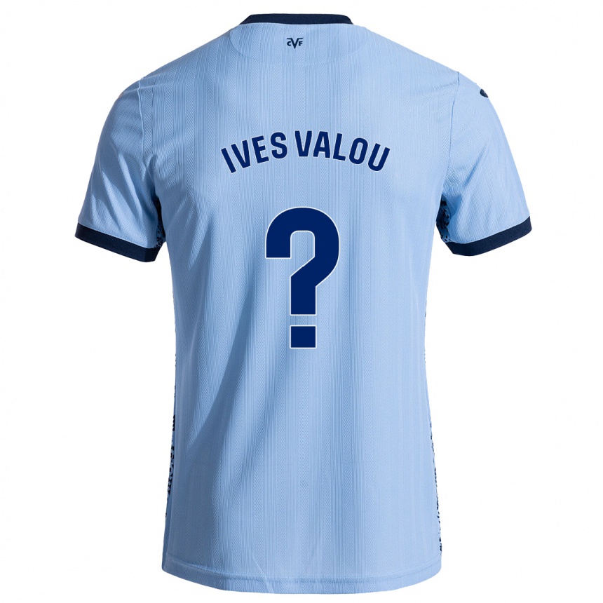 Niño Fútbol Camiseta Jean Ives Valou #0 Azul Cielo 2ª Equipación 2024/25 Argentina