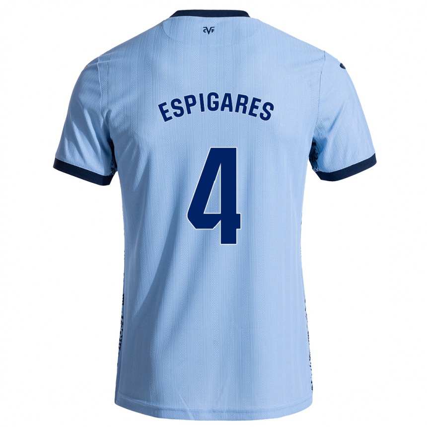 Niño Fútbol Camiseta Antonio Espigares #4 Azul Cielo 2ª Equipación 2024/25 Argentina