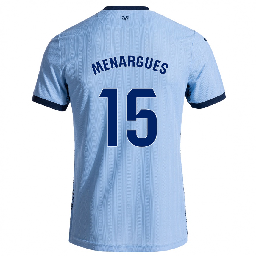 Niño Fútbol Camiseta Joseda Menargues #15 Azul Cielo 2ª Equipación 2024/25 Argentina