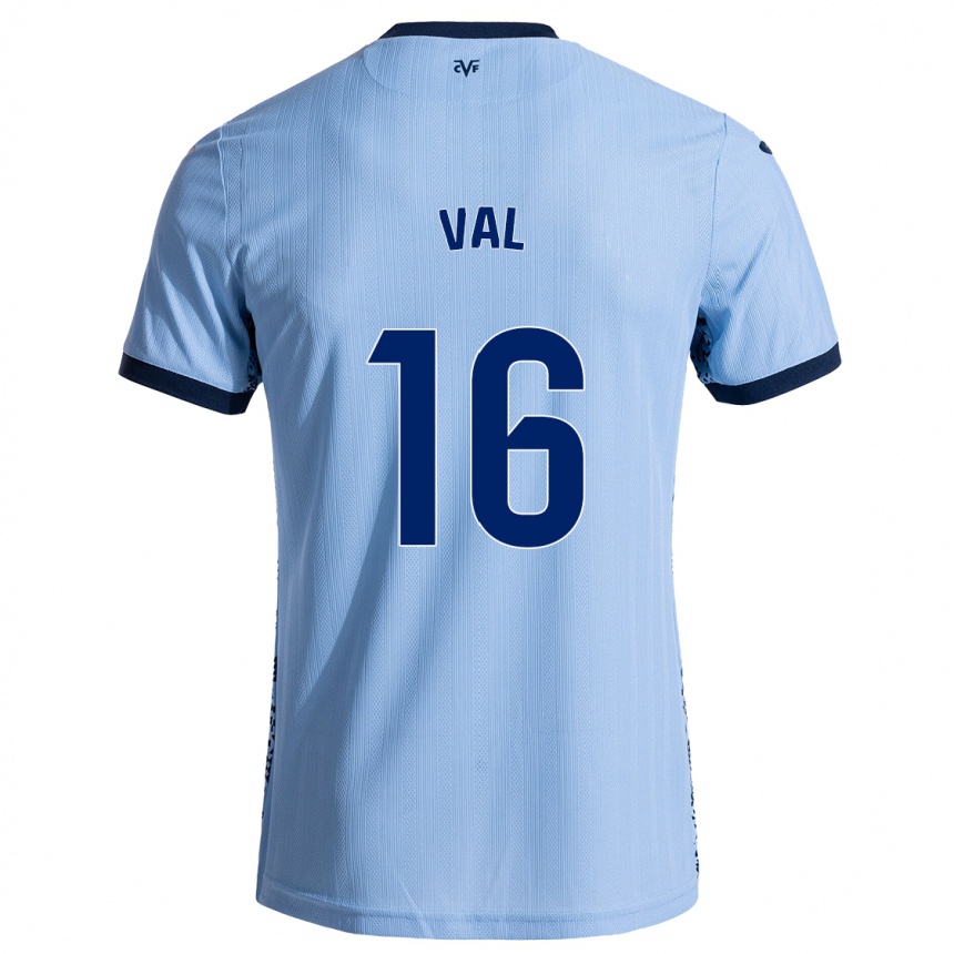 Niño Fútbol Camiseta Brais Val #16 Azul Cielo 2ª Equipación 2024/25 Argentina