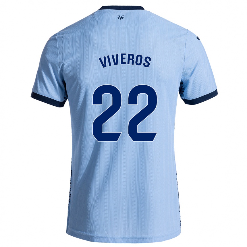 Niño Fútbol Camiseta Facundo Viveros #22 Azul Cielo 2ª Equipación 2024/25 Argentina