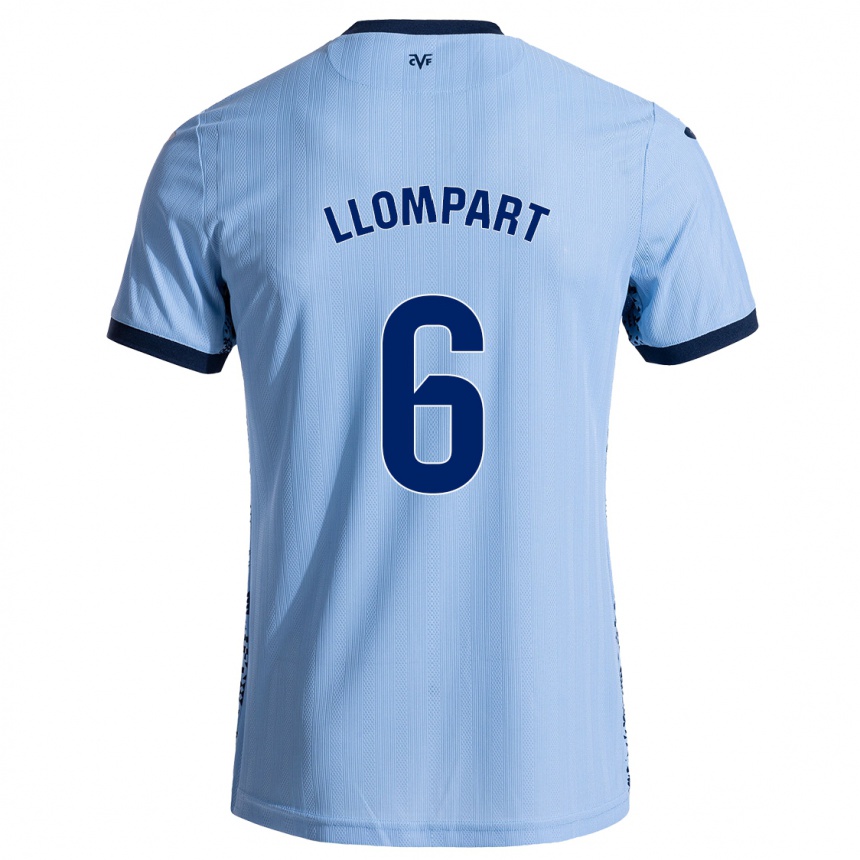 Niño Fútbol Camiseta María Llompart #6 Azul Cielo 2ª Equipación 2024/25 Argentina