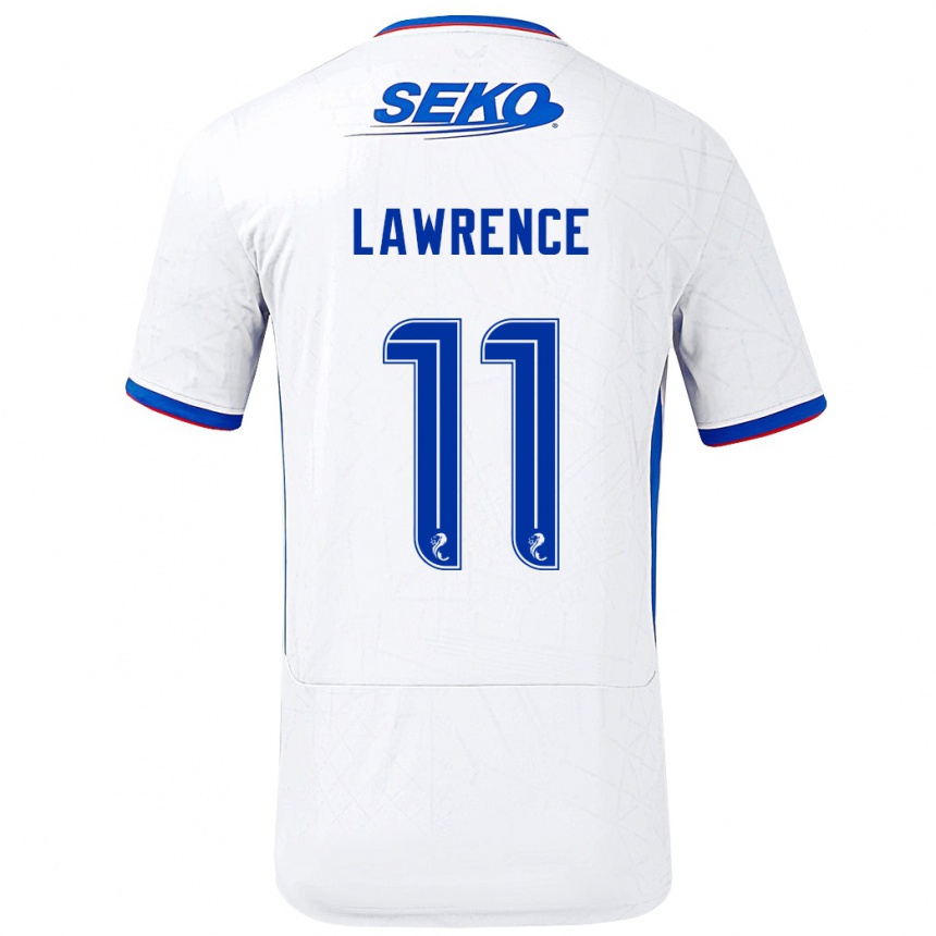 Niño Fútbol Camiseta Tom Lawrence #11 Blanco Azul 2ª Equipación 2024/25 Argentina