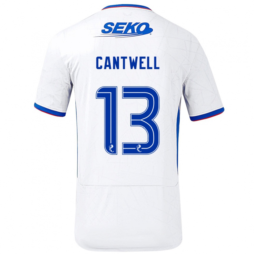 Niño Fútbol Camiseta Todd Cantwell #13 Blanco Azul 2ª Equipación 2024/25 Argentina