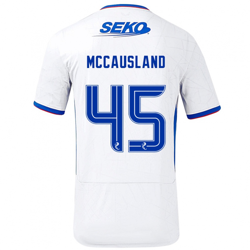 Niño Fútbol Camiseta Ross Mccausland #45 Blanco Azul 2ª Equipación 2024/25 Argentina