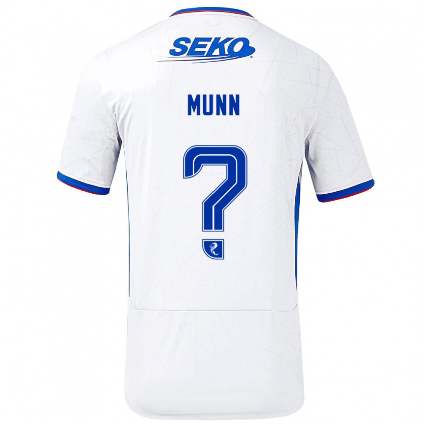 Niño Fútbol Camiseta Mason Munn #0 Blanco Azul 2ª Equipación 2024/25 Argentina