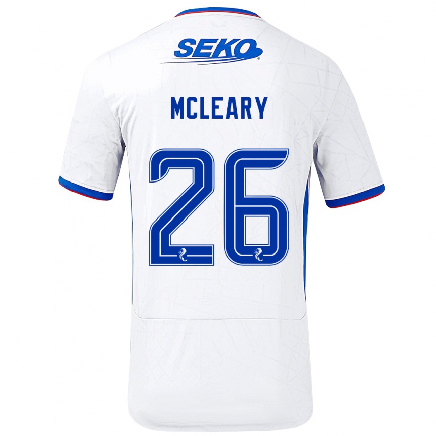 Niño Fútbol Camiseta Jodi Mcleary #26 Blanco Azul 2ª Equipación 2024/25 Argentina