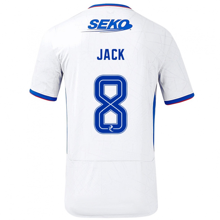 Niño Fútbol Camiseta Ryan Jack #8 Blanco Azul 2ª Equipación 2024/25 Argentina