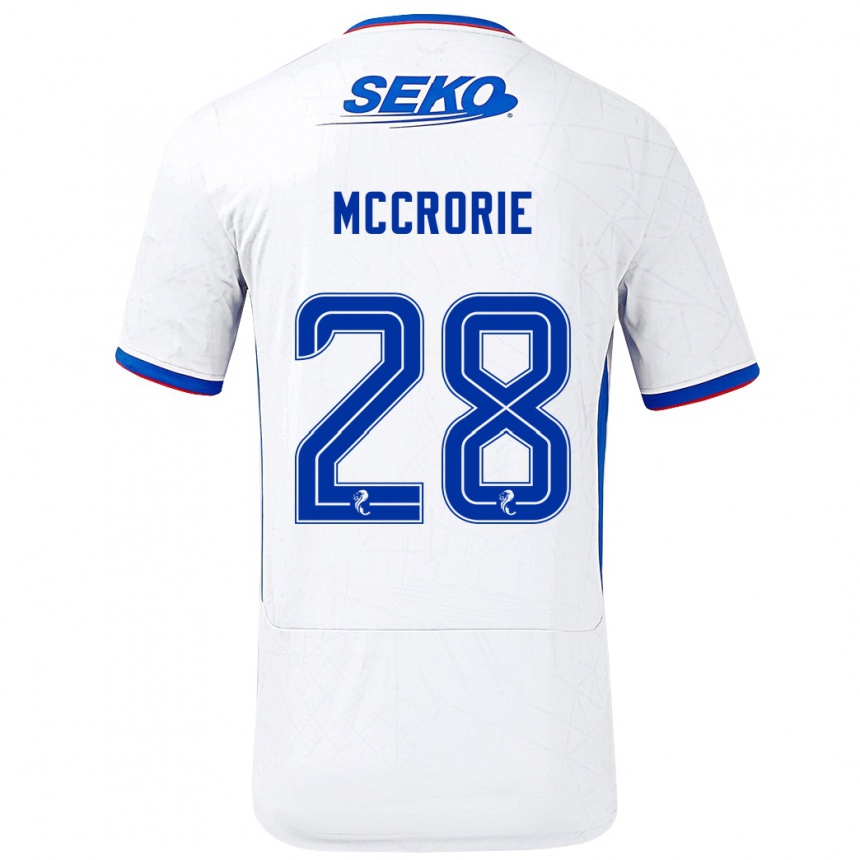 Niño Fútbol Camiseta Robby Mccrorie #28 Blanco Azul 2ª Equipación 2024/25 Argentina