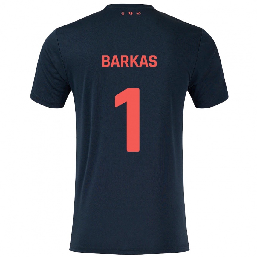 Niño Fútbol Camiseta Vasilios Barkas #1 Negro Rojo 2ª Equipación 2024/25 Argentina